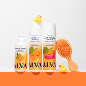 04 kit capilar infantil laranja doce e baunilha alva