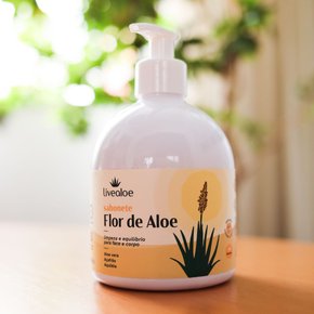 02 sabonete liquido flor de aloe livealoe 480ml