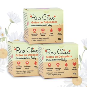 02 kit pomadas calmantes gotas de delizadeza baby 3 und